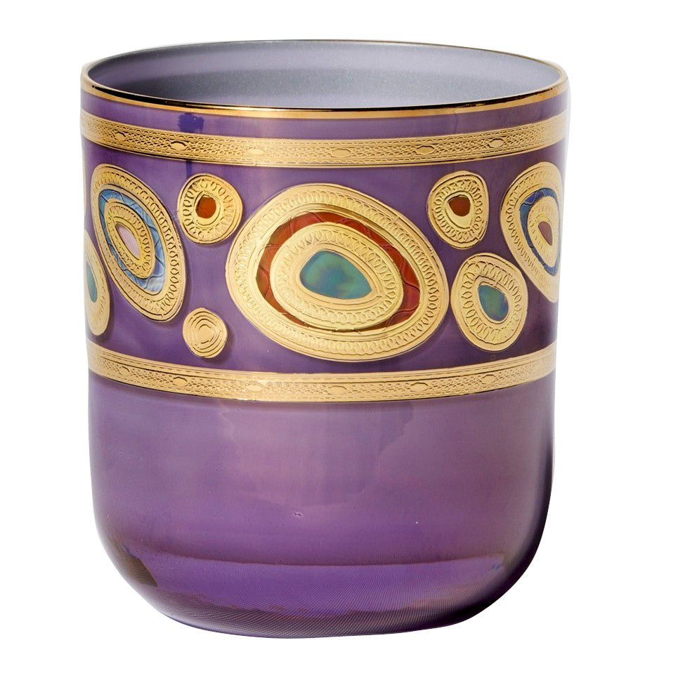 VIETRI: Regalia Water Glass Tumbler Purple - artisticaitalian.com