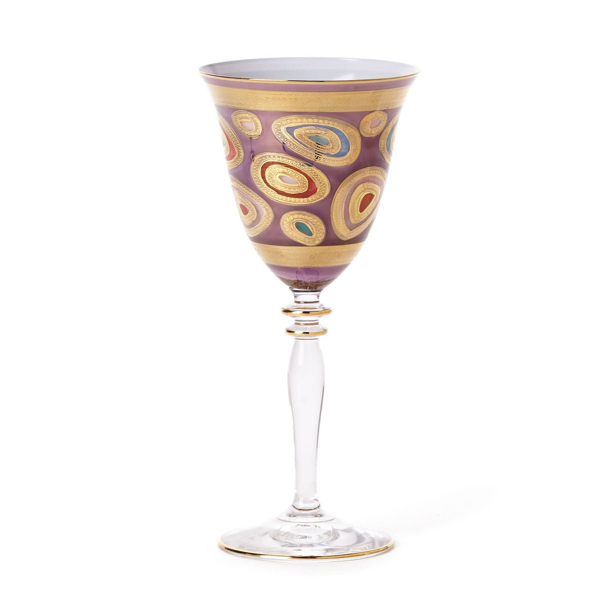 VIETRI: Regalia De Luxe Goblet ~ PURPLE - artisticaitalian.com