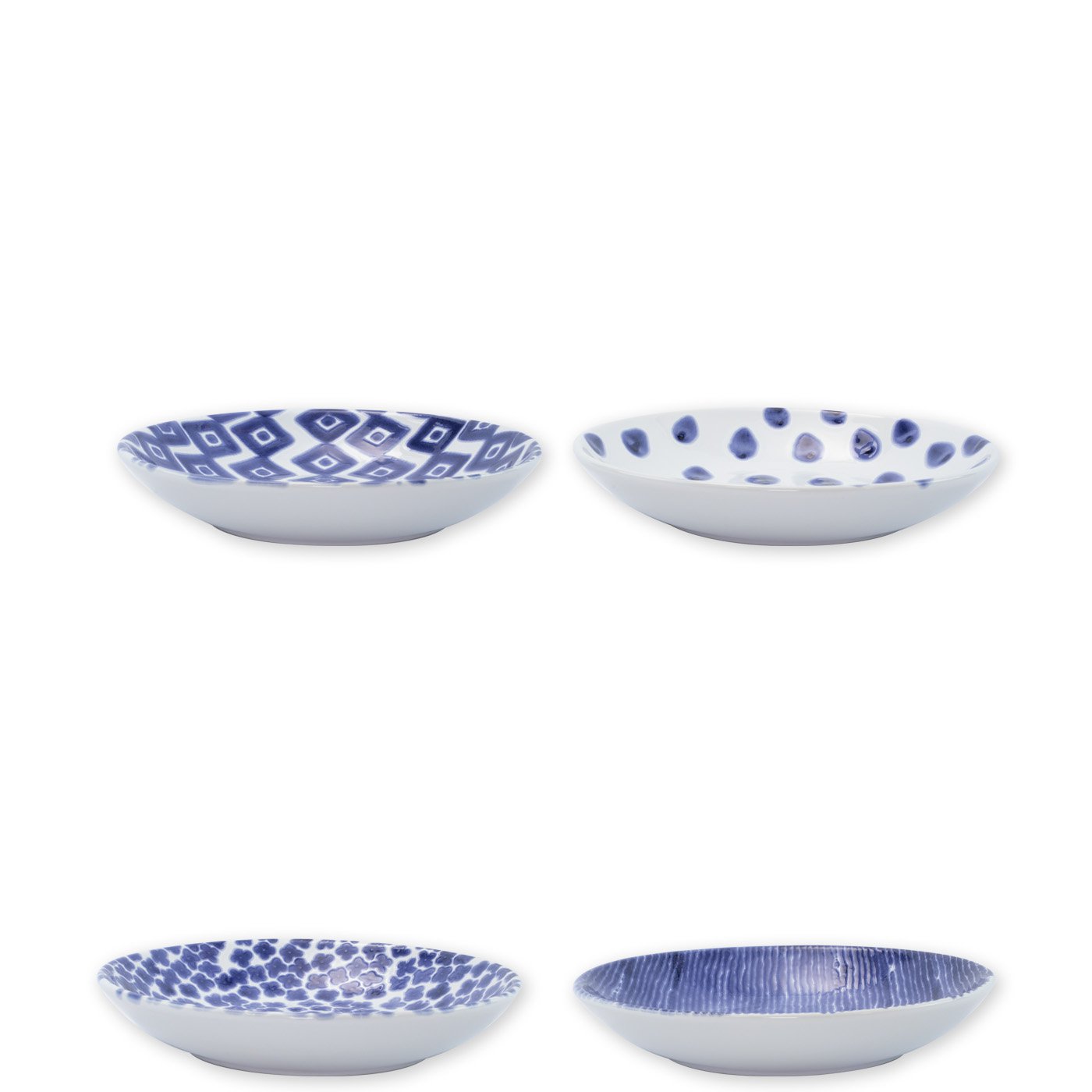 VIETRI: Santorini Assorted Pasta Bowls - Set of 4 - artisticaitalian.com