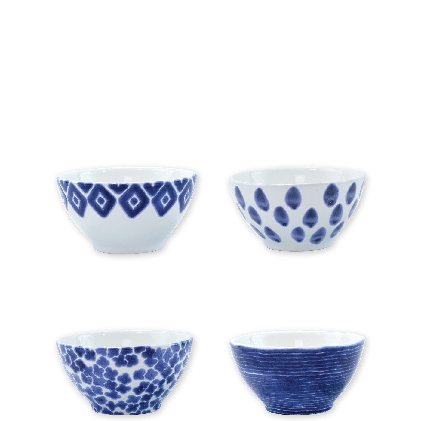 VIETRI: Santorini Assorted Cereal Bowls - Set of 4 - artisticaitalian.com